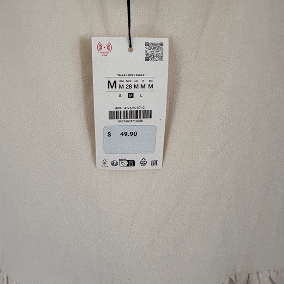 Zara Cream Mini Dress - Picture 3 of 3